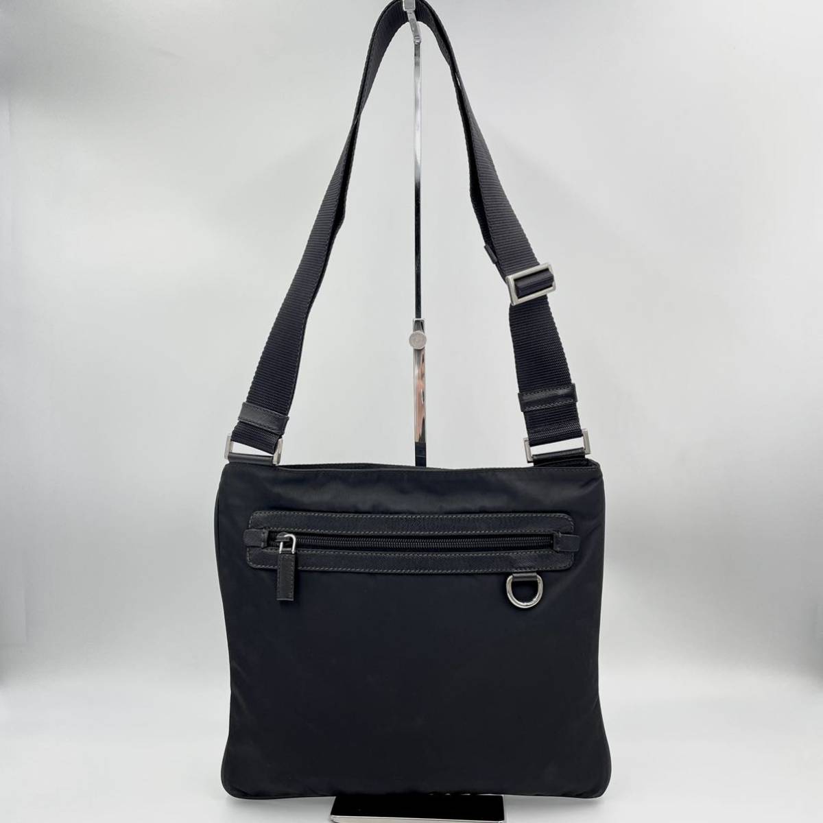 1円 □超美品□ PRADA プラダ ナイロン ショルダー バッグ 斜め掛け
