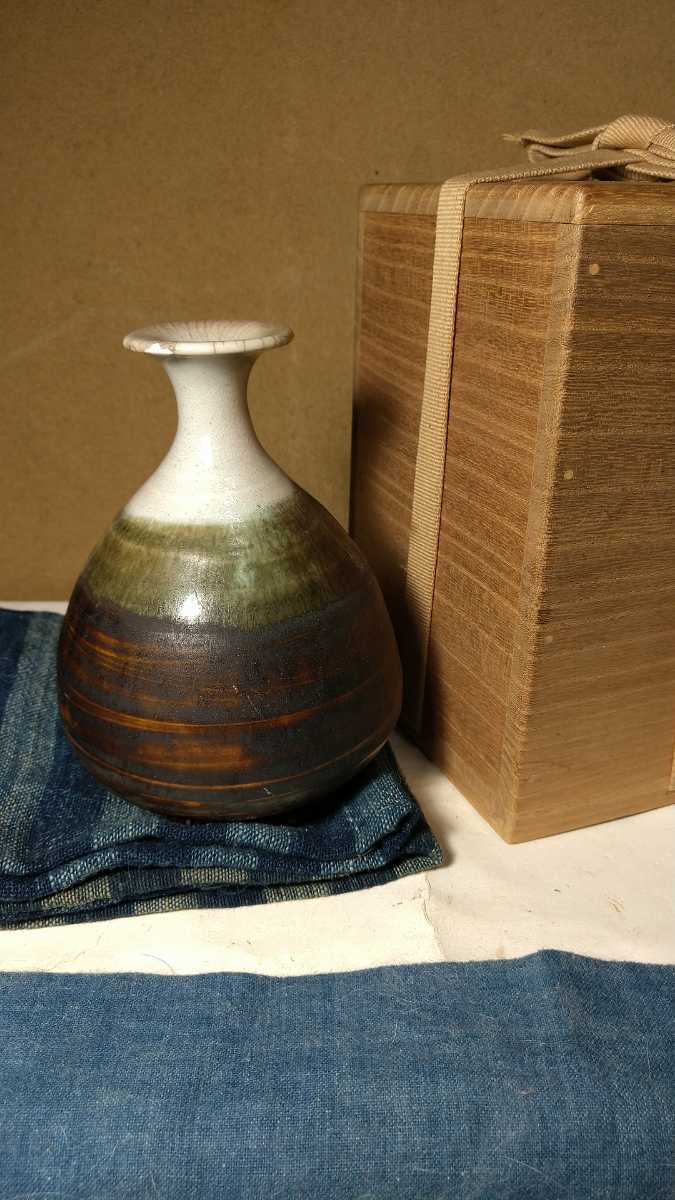 哲】【ボーナス特別出品】極めて珍しい唐津形の初期伊万里掛け分け徳利