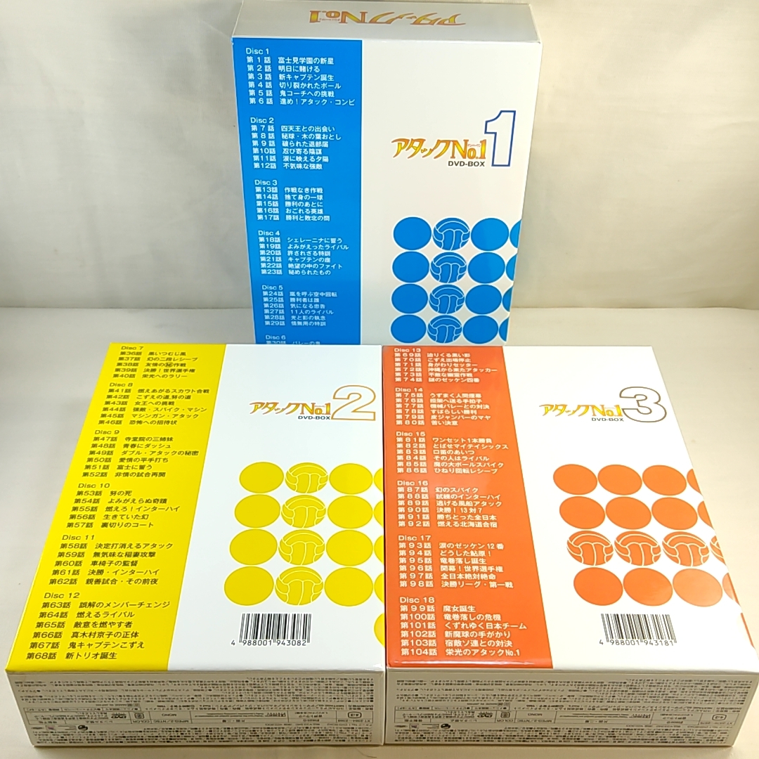 アタックNo.1 DVD-BOX 全３巻セット アニメ | boravacinar.com.br
