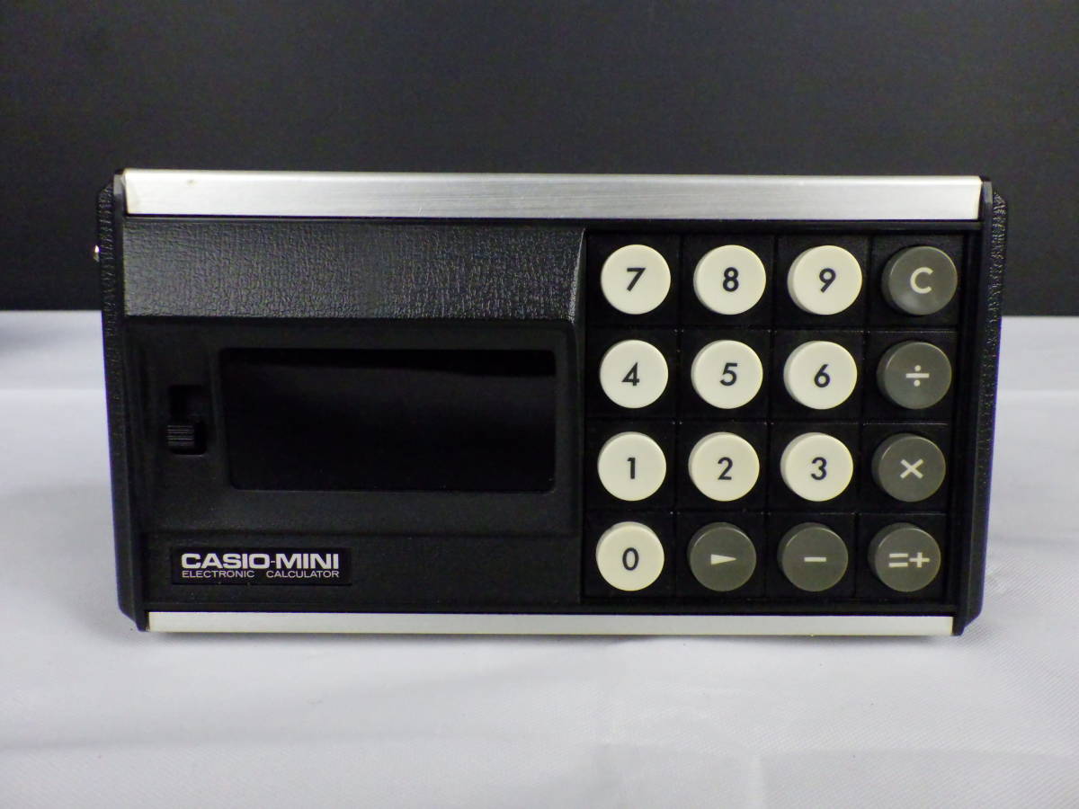 美品 CASIO/カシオ CASIO-MINI/カシオミニ 電卓/カリキュレーター ELECTRONIC CALCULATOR ケース付き 1972年? OA機器 事務用品 難あり ZU49_画像2