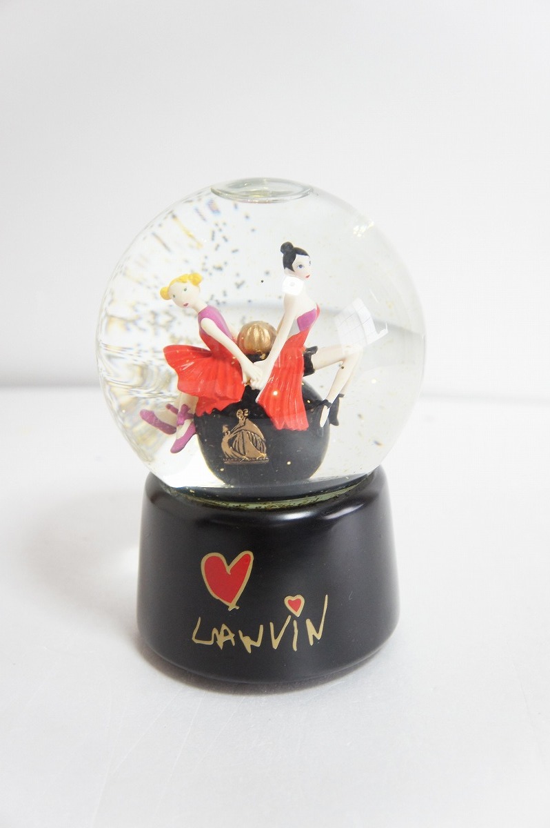 rare LANVIN Lanvin snow dome music box attaching ornament interior objet d'art limited goods 721M