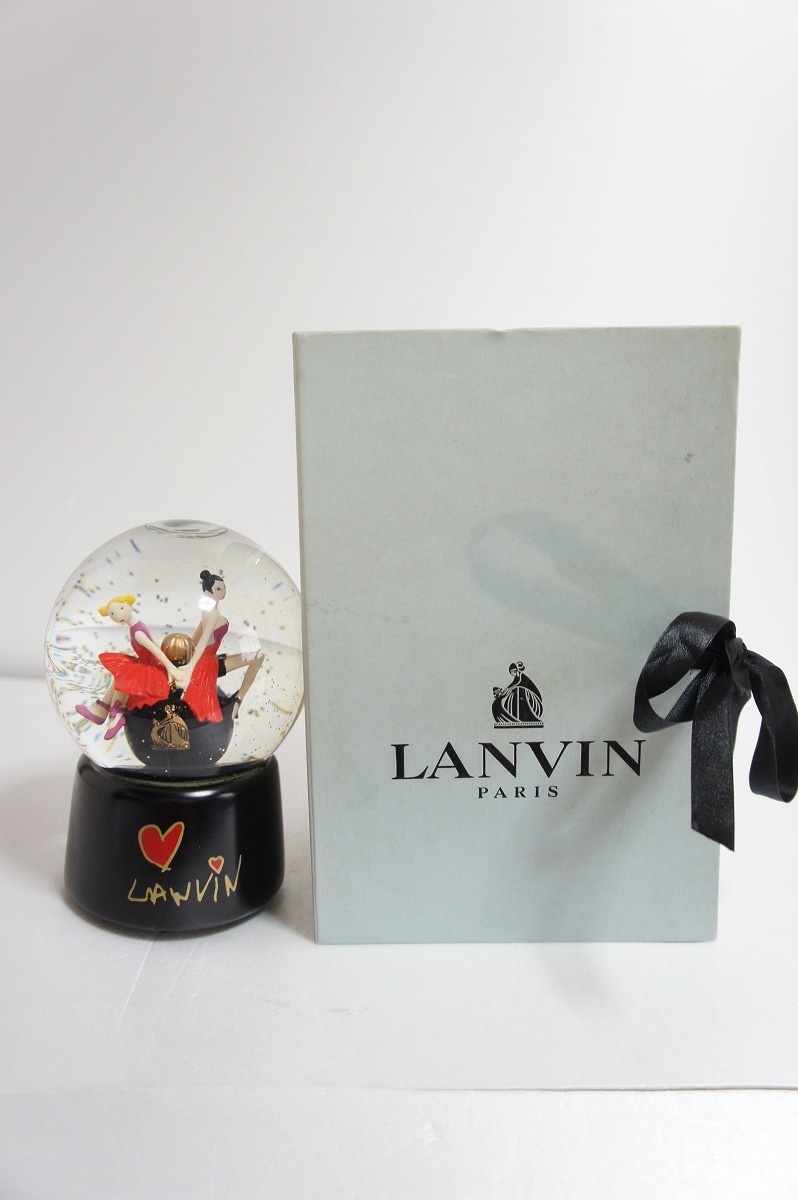  rare LANVIN Lanvin snow dome music box attaching ornament interior objet d'art limited goods 721M