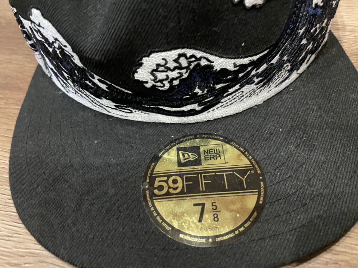 ニューエラNEWERA キャップ59FIFTY 浮世絵葛飾北斎波ブラック7 5/8 NEW