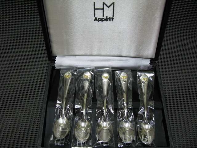HM Appetit◆コーヒースプーン 5本セット◆18-10ステンレス◆未使用保管品