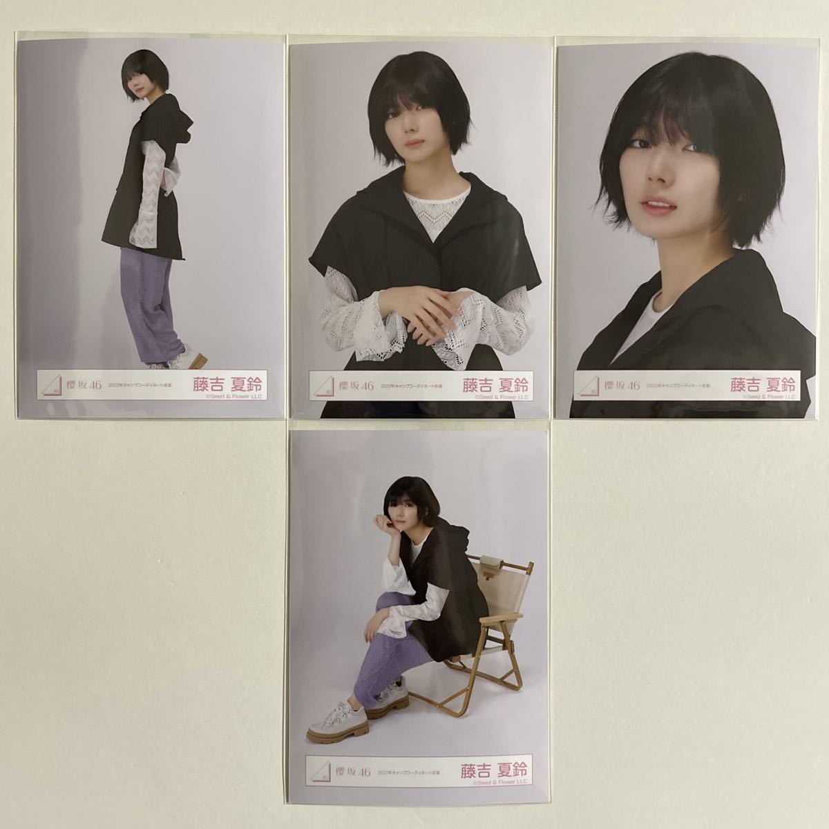 櫻坂46ローソンコラボ藤吉夏鈴直筆サイン入りポスターセット アイドル