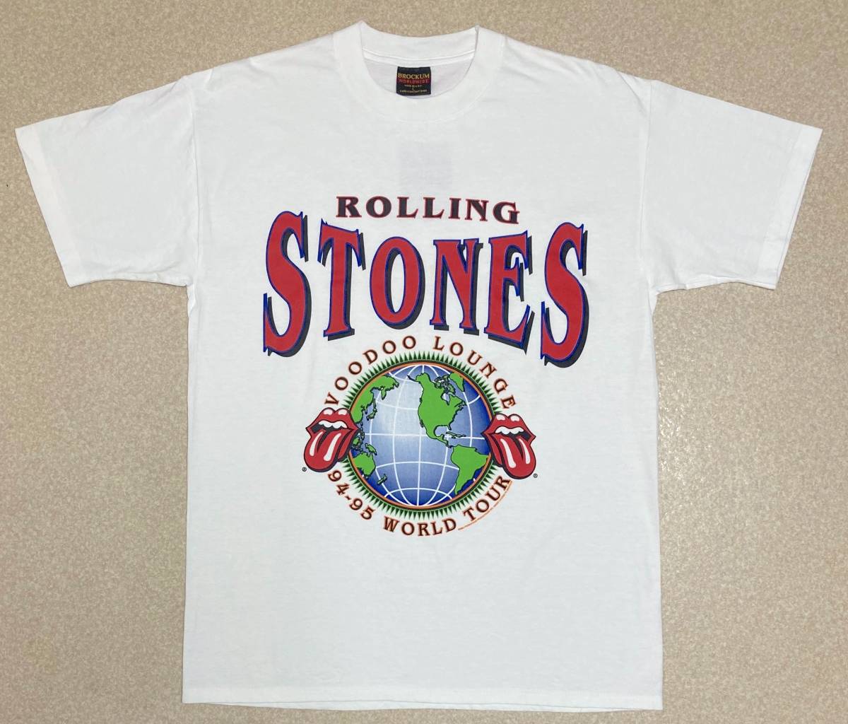 90s ローリングストーンズ BROCKUM Tシャツ ビンテージ 94-95 The Rolling Stones 1994年 コピーライト