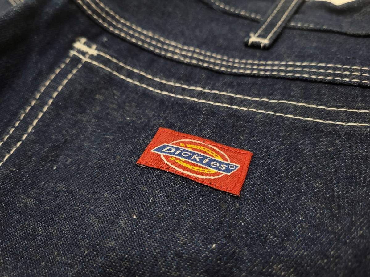 美品 ～90s 材料 usa製 縫製 ジャマイカ DICKIES デニムショーツ 36 L XL talon タロン_画像3