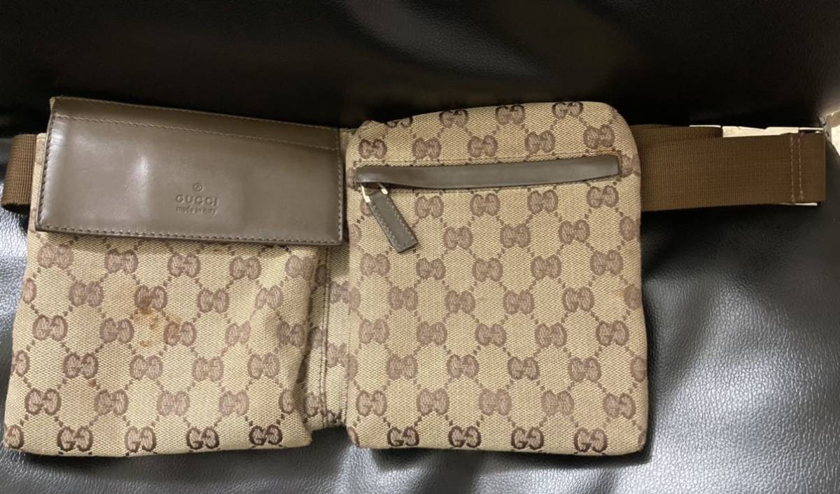 送料無料 グッチ GUCCI GG柄 ウエストポーチ ボディバッグ ショルダー