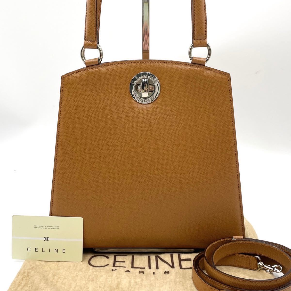 極美品 使用5回以下】 CELINE セリーヌ サークルロゴ ターンロック