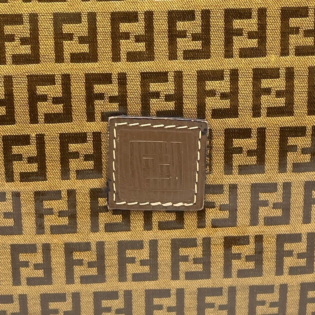 1円〜 【美品】 FENDI フェンディ FFロゴ ズッカ柄 ズッキーノ