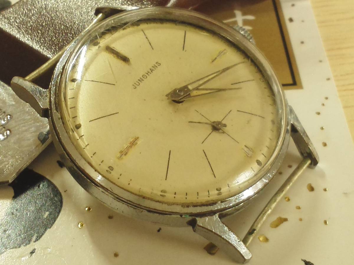 1960年代 　JUNGHANS　はめ殺しタイプ　スモセコ　　手巻き　ドイツ手巻腕時計 稼動品 _画像6