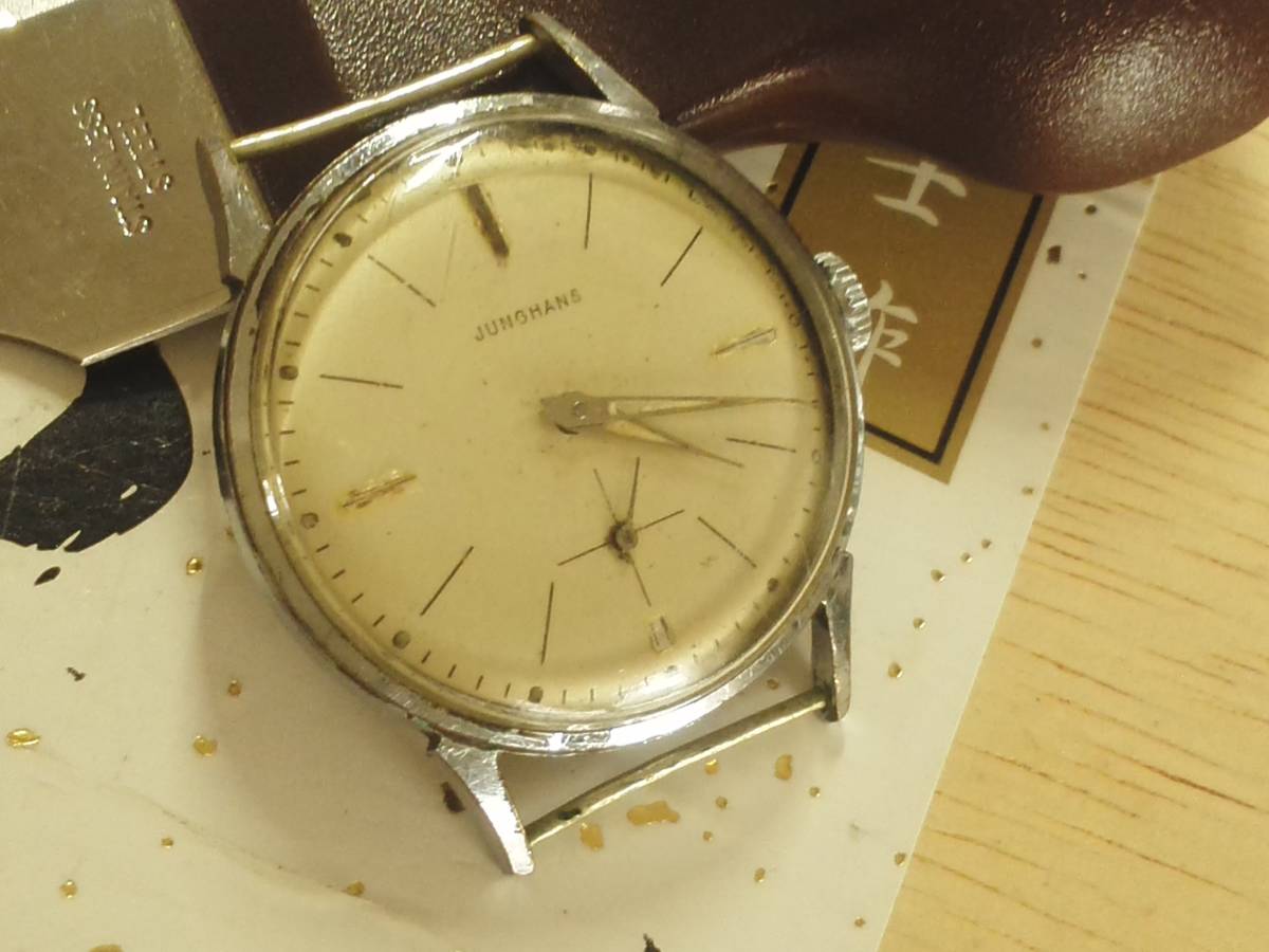 1960年代 　JUNGHANS　はめ殺しタイプ　スモセコ　　手巻き　ドイツ手巻腕時計 稼動品 _画像7
