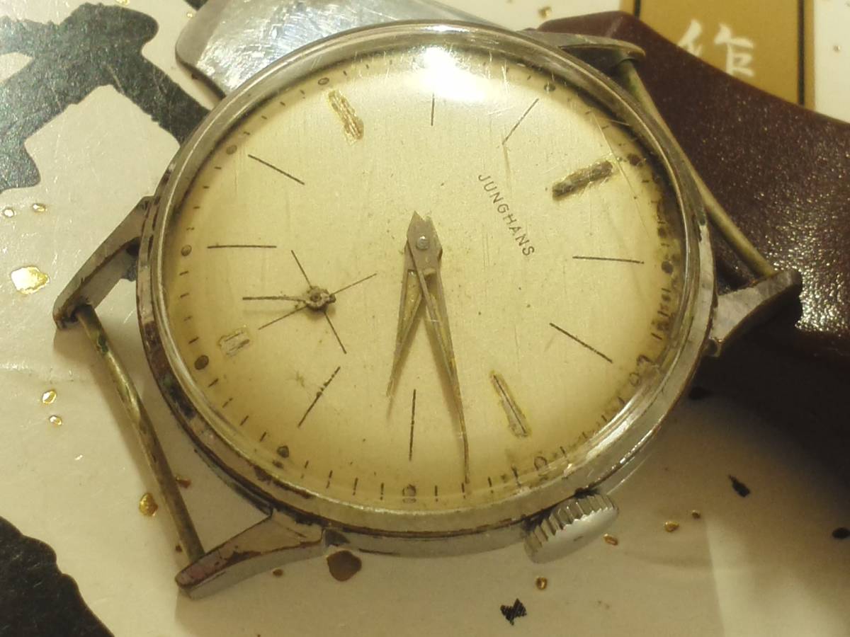 1960年代 　JUNGHANS　はめ殺しタイプ　スモセコ　　手巻き　ドイツ手巻腕時計 稼動品 _画像5