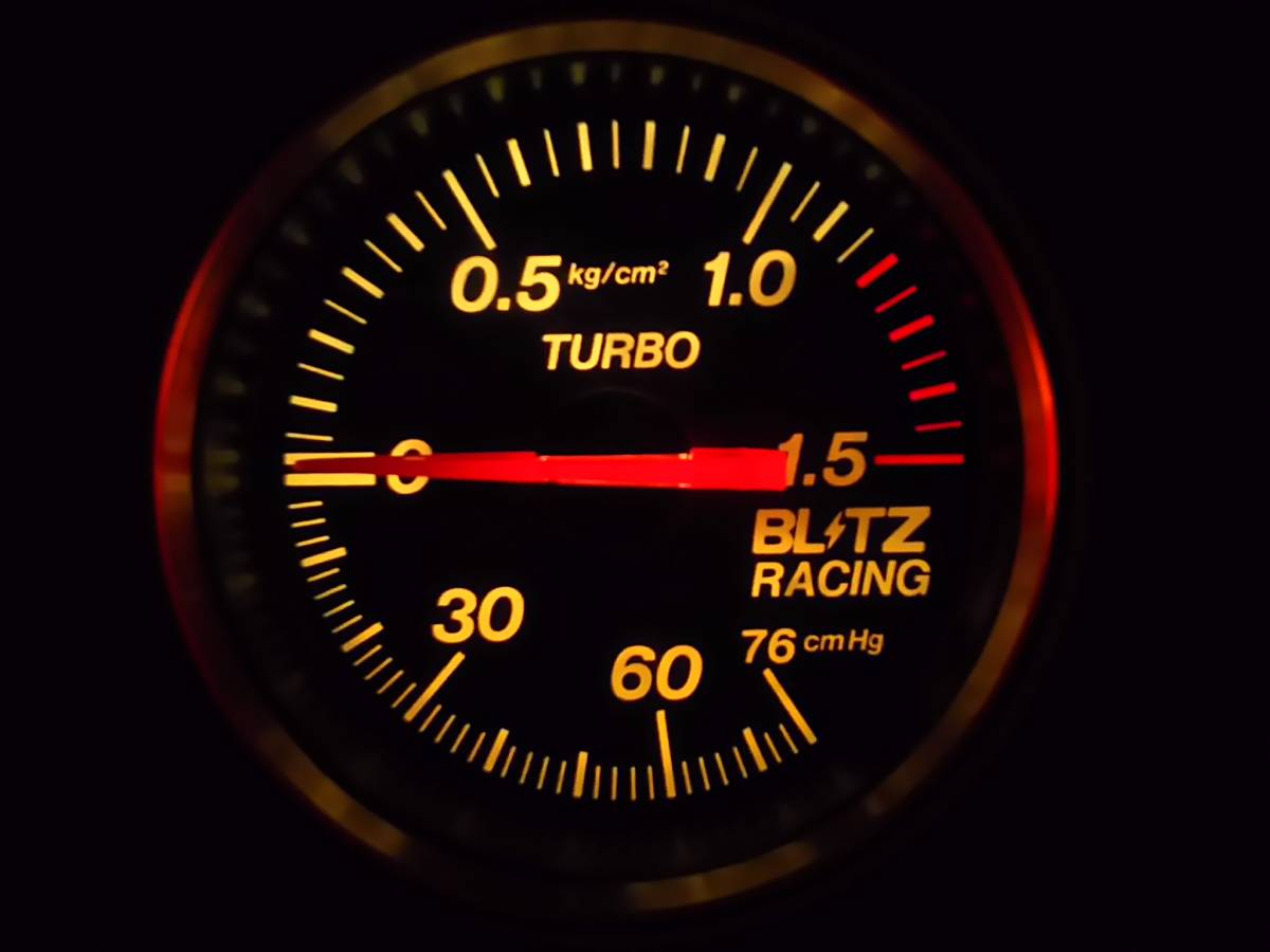 旧車に 当時物 ブリッツ 機械式 ブースト計 60Φ BLITZ ターボ メーター ピボット ホルダー (検 デフィ HKS アペックス トラスト 大森