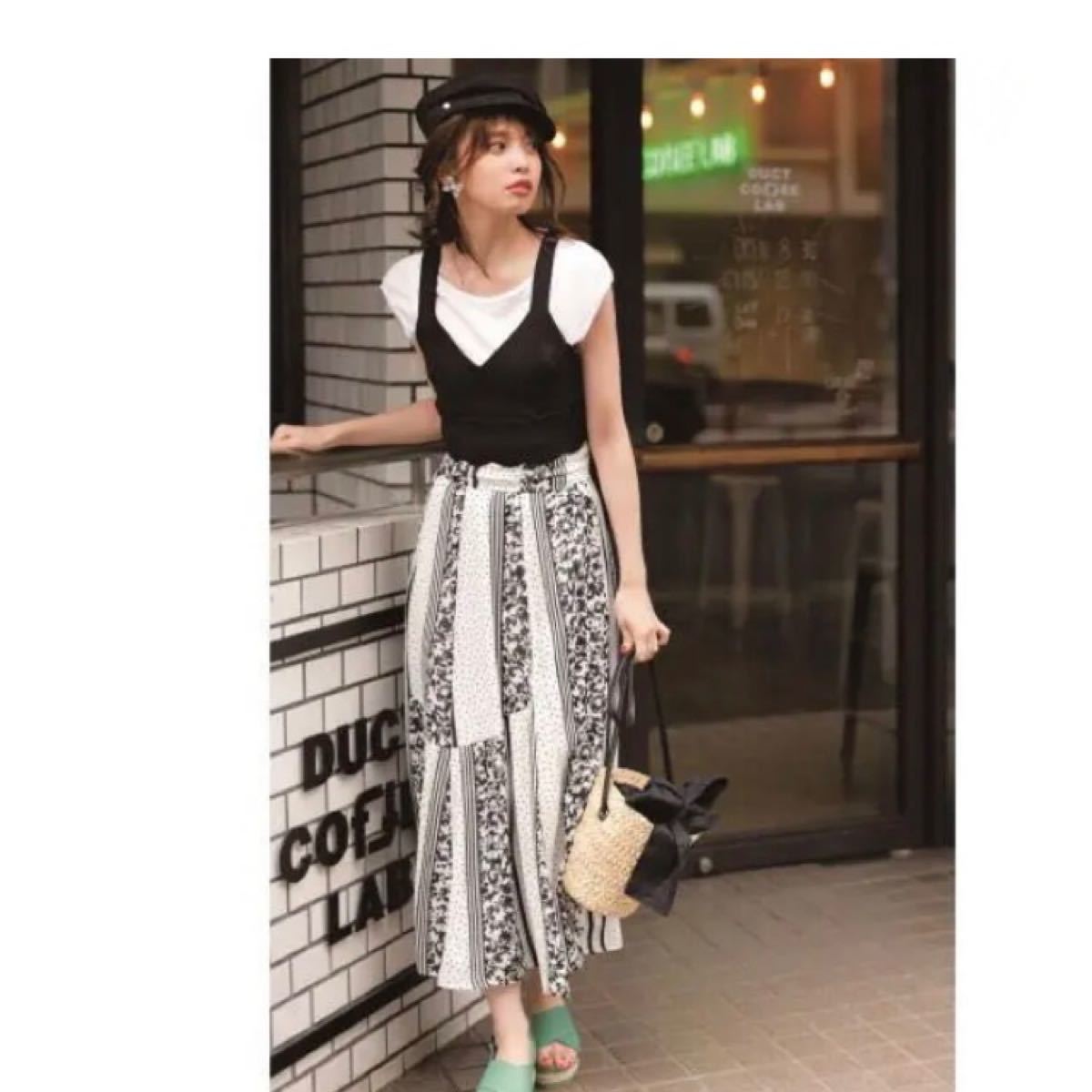 *美品* アプワイザーリッシェ プリントフレアロングスカート アプワイザーリッシェ プリントフレアロングスカート 0｜Yahoo!フリマ