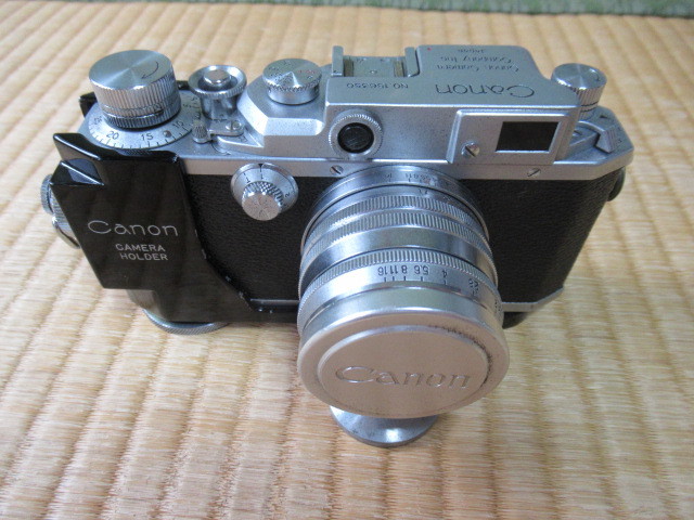 ■希少 極美品 OH済 完動品 1952年発売(昭和27年)！キャノン Canon II D(2D)型 CANON LENS 50mm F1.8 純正フォルダーとセルフタイマー他付_画像3