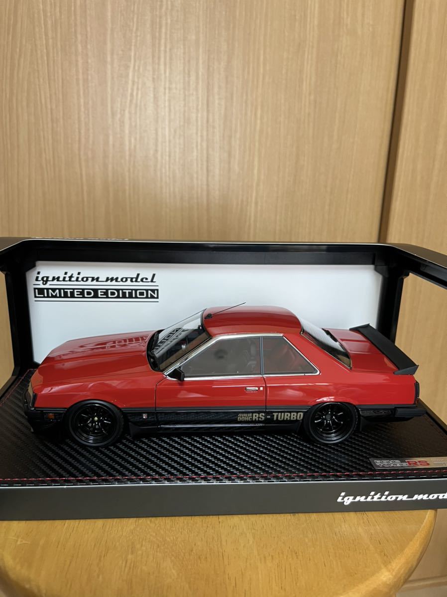 限定IG2347 1/18 Nissan Skyline 2000 RS-Turbo (R30) Red/Black With