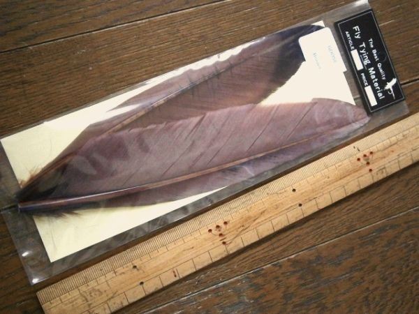 ★フライ製作用マテリアル グース・クイル プライマリー(ブラウン) 1ペアー