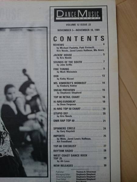 ★レア DANCE MUSIC REPORT DMR 1989 #22 RAP HIP HOP 洋書 洋雑誌 ラップ ヒップホップ HOUSE HI-NRG RAREGROOVE R&B GEORGE LAMOND_画像2