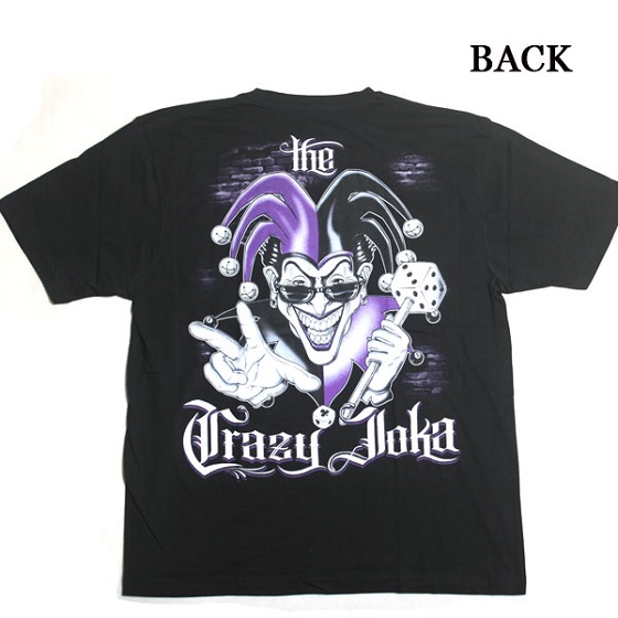 Mサイズ BLACK PRINT/ブラックプリント Tシャツ【JOKER】ジョーカー ブラックｘパープル 黒 紫 ピエロ LA USA アメリカン アメージング 服_画像2
