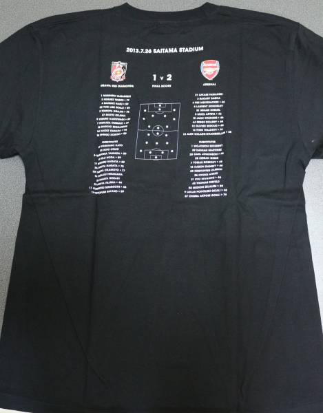 【限定Tシャツ】Arsenal Japan ツアー 浦和レッズ戦_画像2