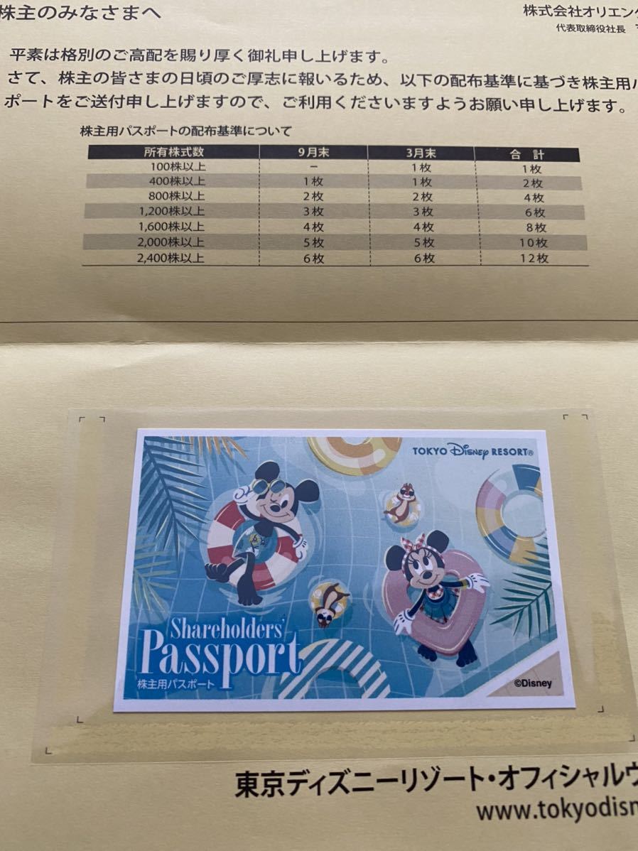 東京ディズニーリゾート　株主用パスポート　有効期限2023年6月30日_画像1