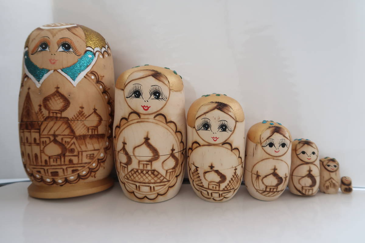 マトリョーシカ　7ピース　民芸品　木工芸　伝統工芸品　置物　モスクワ　_画像1