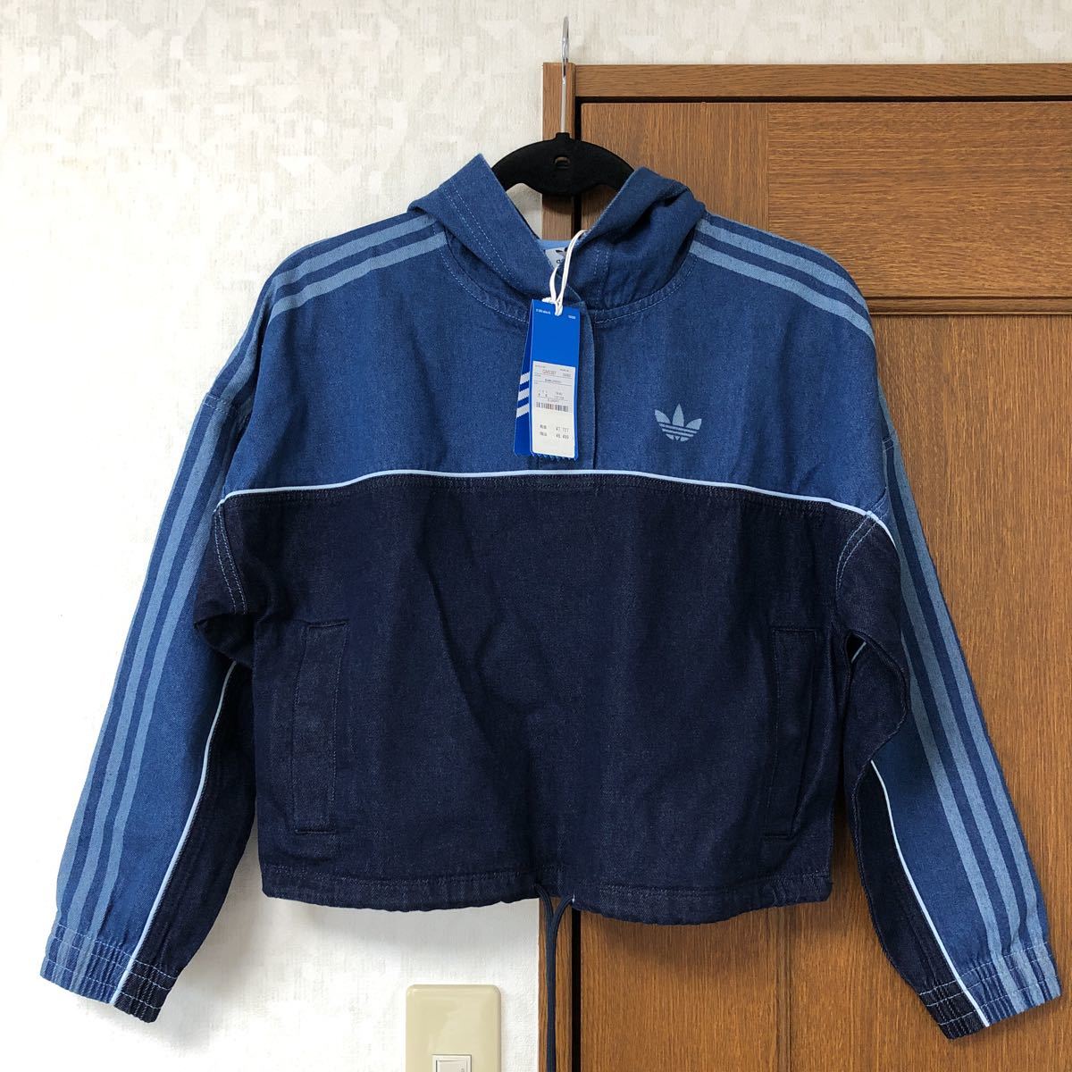 即決 新品 タグ付き adidas アディダス デニムパーカー_画像1