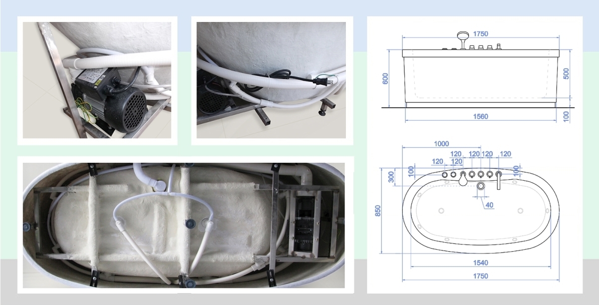保証期間は7年まで延長可能!◆175-WS◆175x85x64h◆ハンドシャワー付き 設置工事簡単 浴室用品 家庭用品 リフォームに最適_画像4