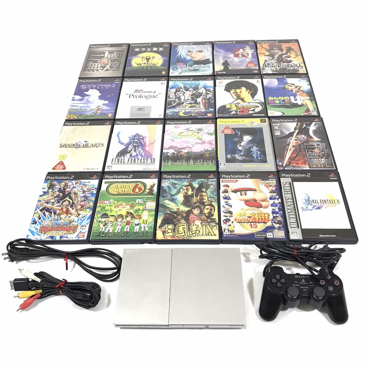 SONY ソニー PS2 本体 SCPH-90000 シルバー 純正 コントローラー 電源