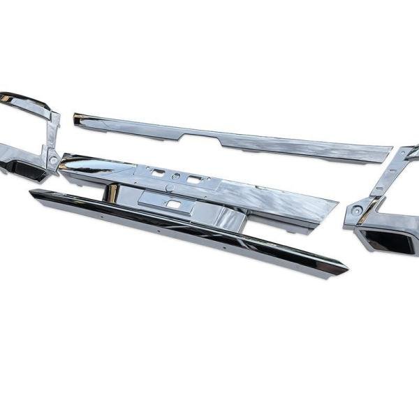 日野 17 レンジャー H29.5? 標準 メッキ フロント バンパー 4分割 スポイラー 無し バンパー フルセット RM-T266N-267N-268N_画像2