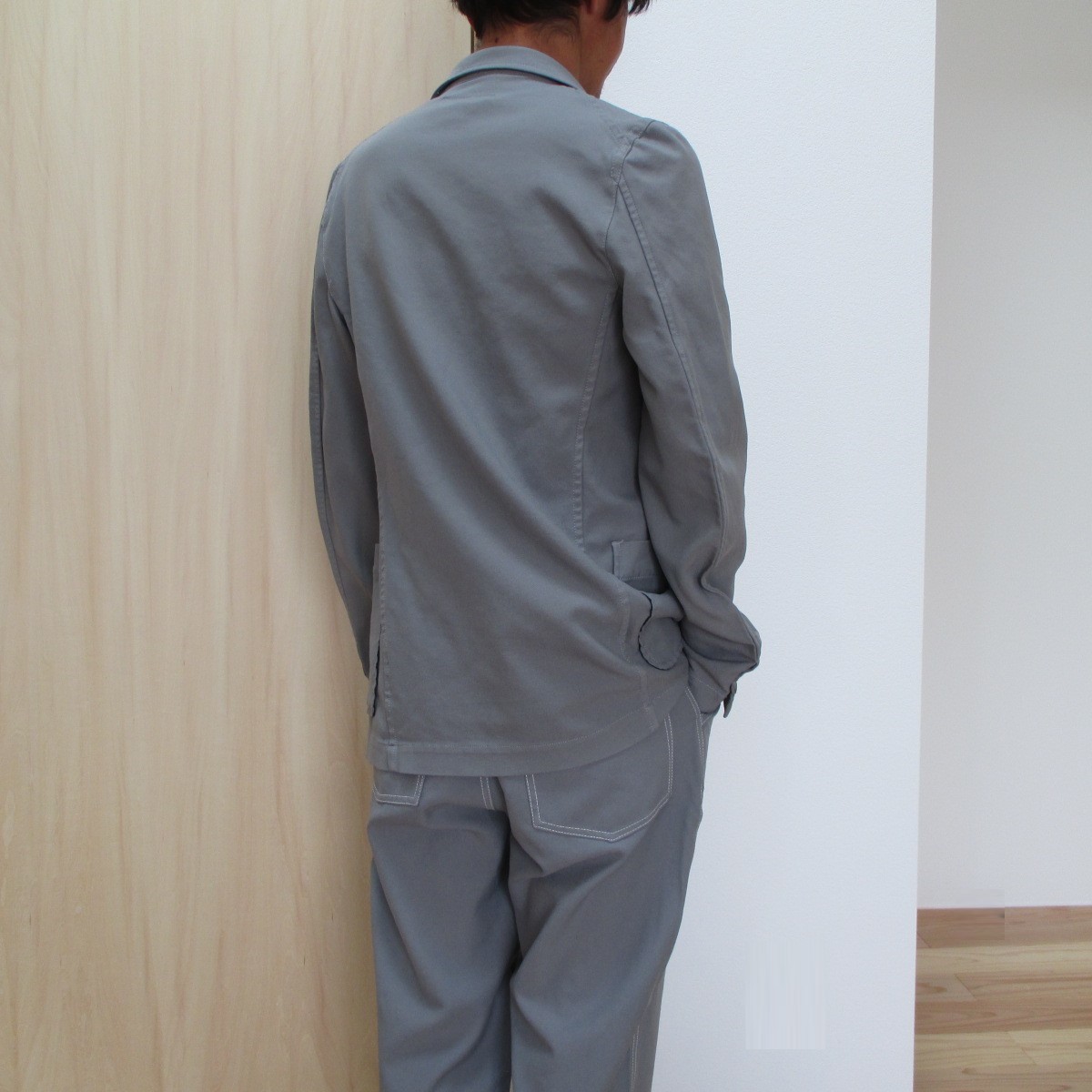 COMME des GARCONS SHIRT ポリ縮絨テーラードジャケット グレー COMME des GARCONS SHIRT ポリ縮絨テーラードジャケット グレー
