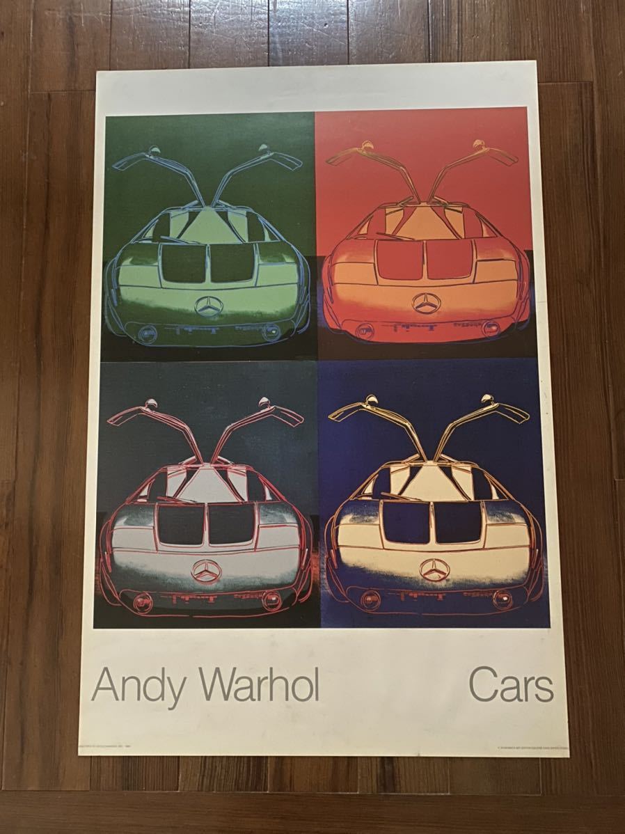 【アンディーウォーホル Andy Warhol ベンツ ガルウイング Cars ポスター 60cm×90cm ビンテージ 年代物 骨董品 昭和レトロ アンティーク】