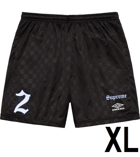 22SS Supreme Umbro Soccer Short Black XL シュプリームアンブロサッカーショーツハーフパンツ
