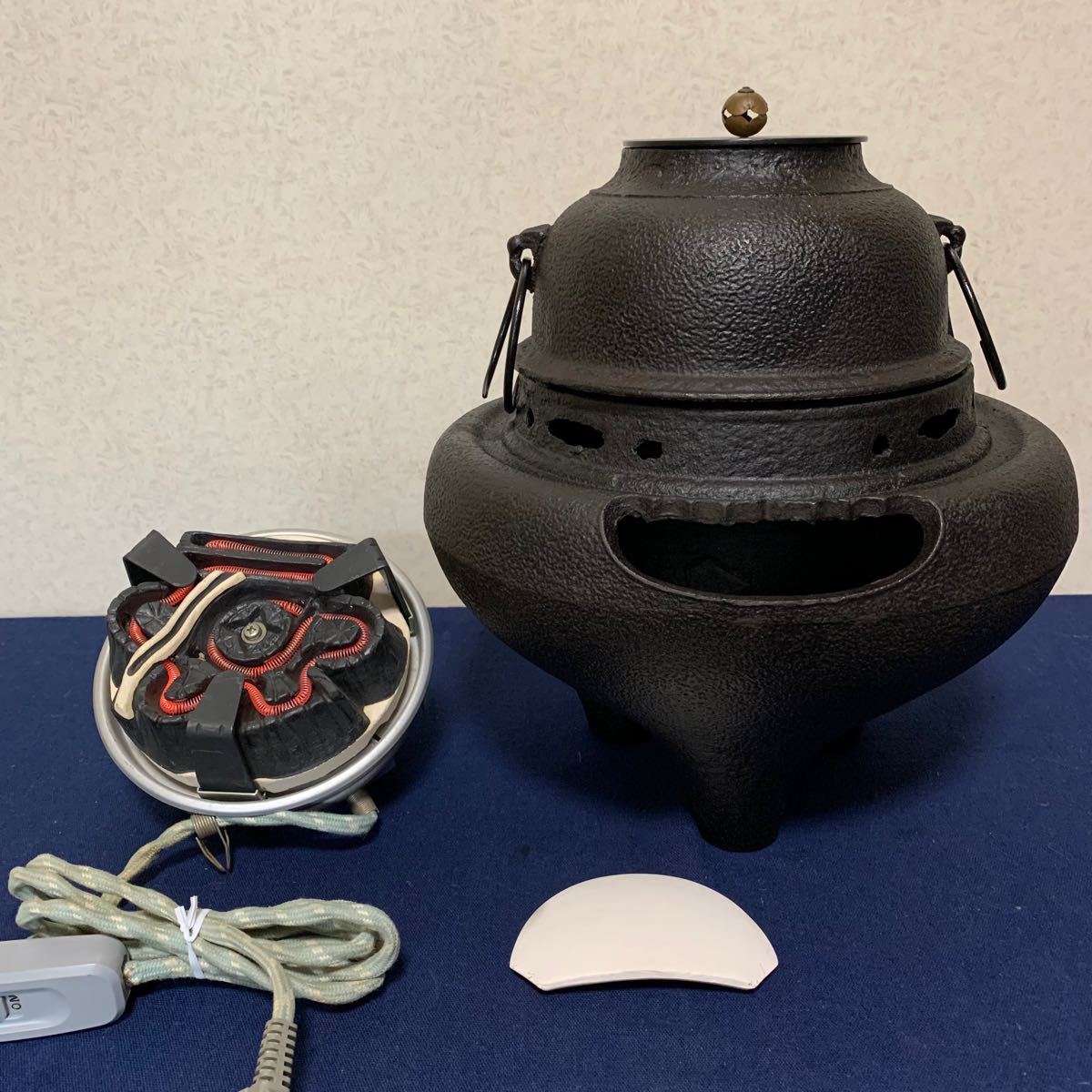在庫あり/即出荷可】 風炉釜 茶器 茶道具 野々田電熱器 朝鮮風炉釜