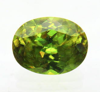 特別セール品】 暗黄緑 3.95ct イエローグリーンスフェン 3207 魅惑の