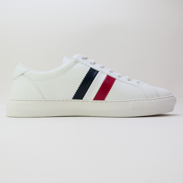MONCLER スニーカー NEW MONACO 44 未使用に近い ホワイト レザー