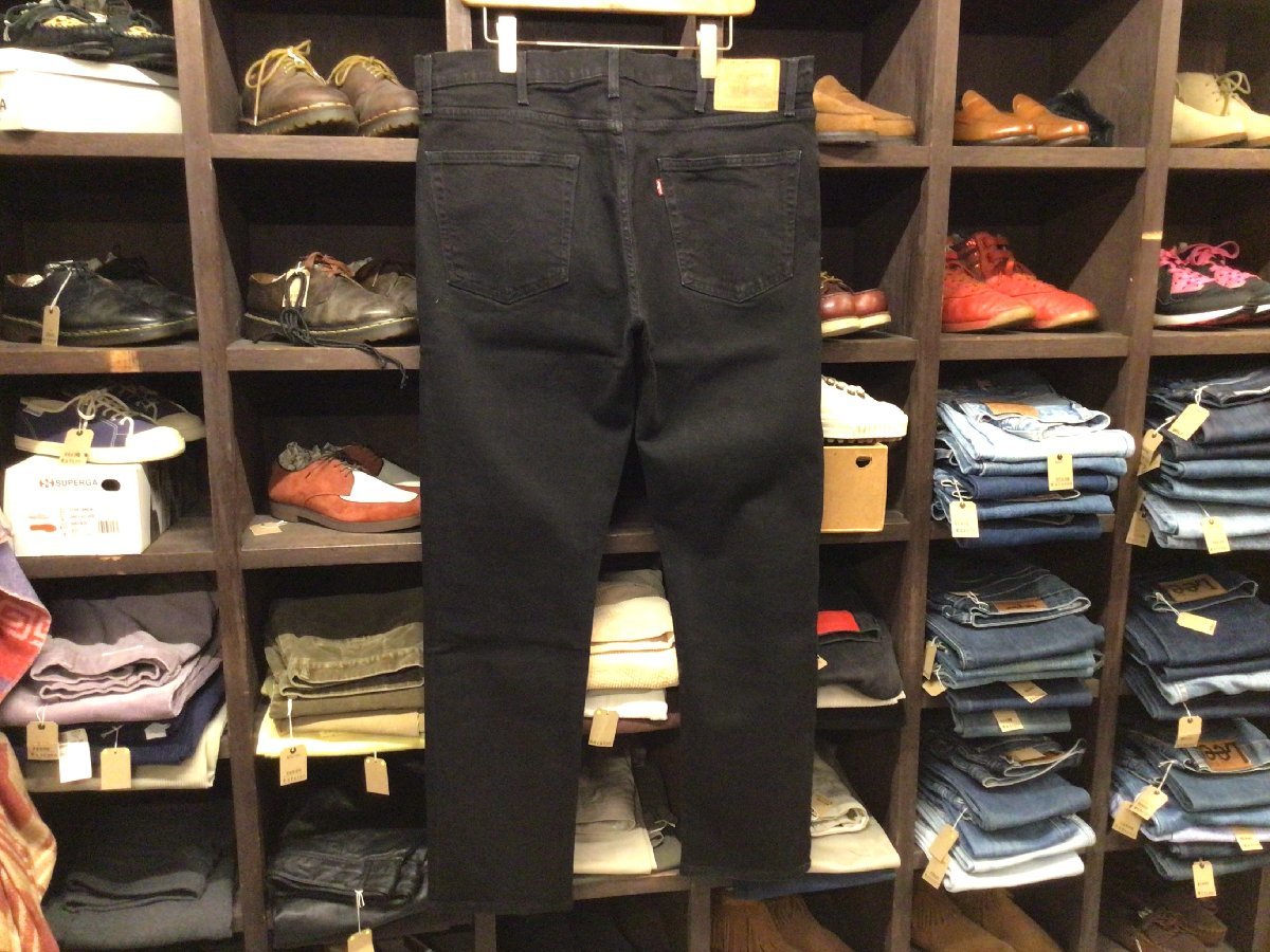 LEVI’S PREMIUM #502 STRECH BLACK DENIM PANTS SIZE 38 リーバイス プレミアム ストレッチ デニム パンツ_画像2