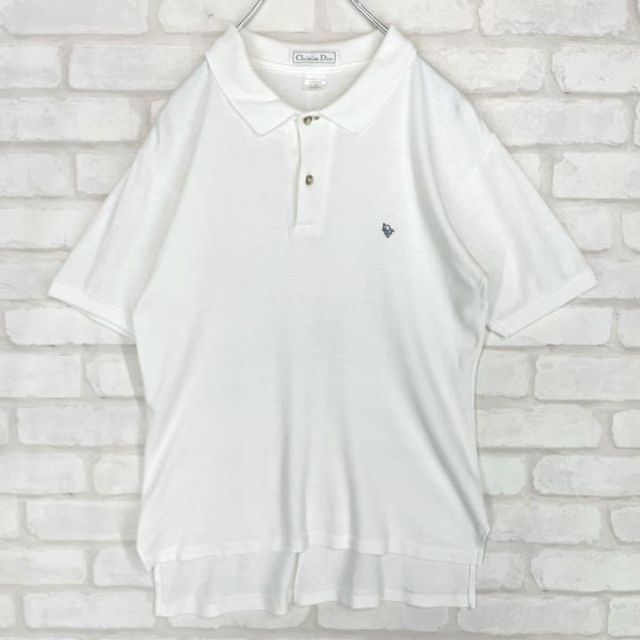 【入手困難】Christian Dior ワンポイント ロゴ刺繍 ポロシャツ メンズ Sサイズ クリスチャンディオール