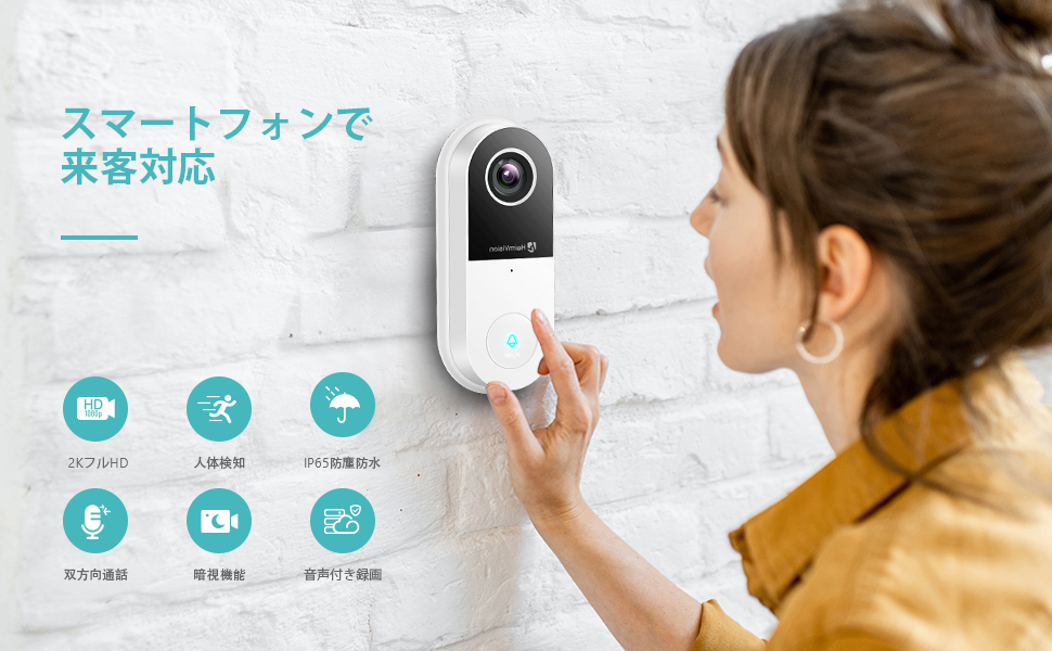 ☆新品☆《3 in 1 HDインターホン》Heimvision GREETS C1 WiFi 双方向