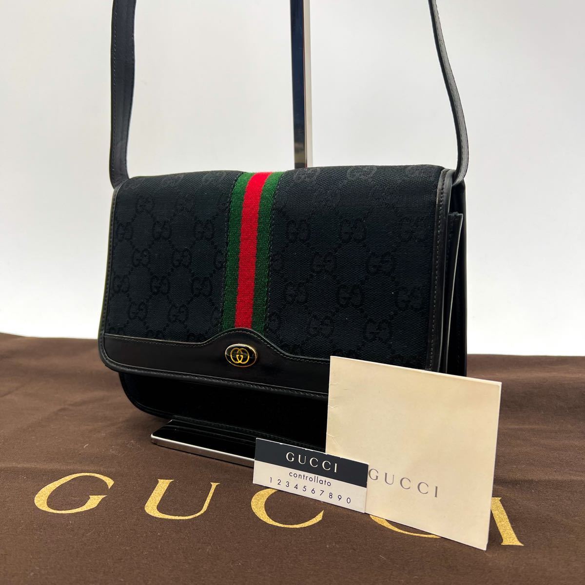 極美品］GUCCI オールドグッチ ヴィンテージ キャンバスレザー