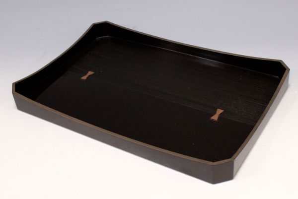 【年中無休】 脇取盆 通い盆 懐石道具 「かよい盆」 長膳 y91615853 40.8cm 合箱 角盆 茶道具 茶懐石 漆塗 漆芸 漆器 黒塗 四方盆 盆