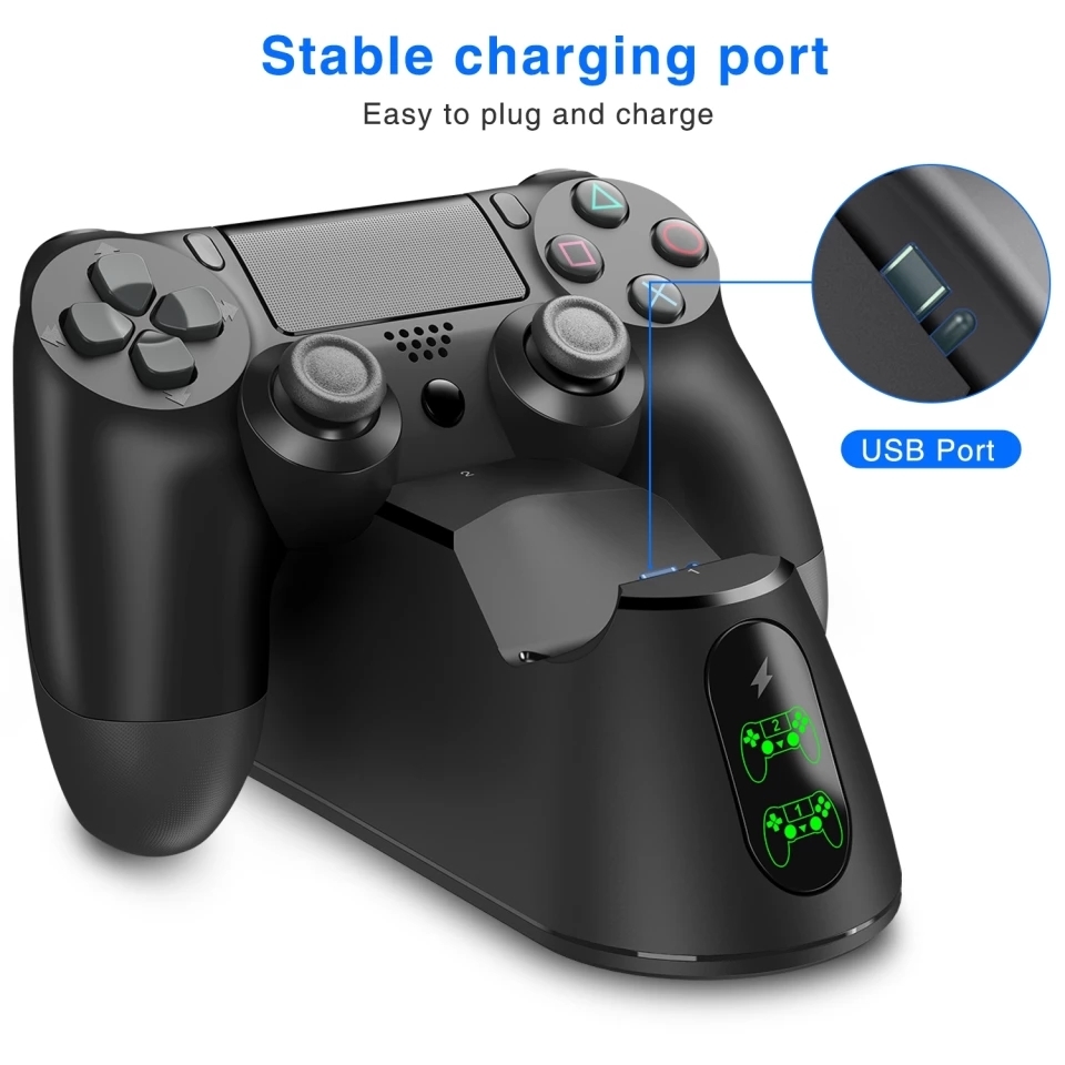 PS4コントローラー 充電器 スタンド 2台 DUALSHOCK ゲーミング