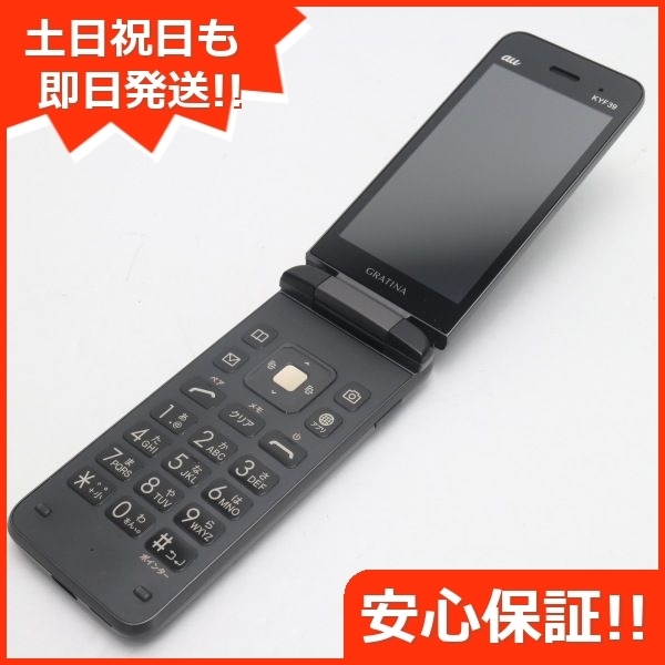 超美品 KYF39 GRATINA ブラック（墨） 本体 白ロム 中古 あすつく 土日祝発送OK_画像1