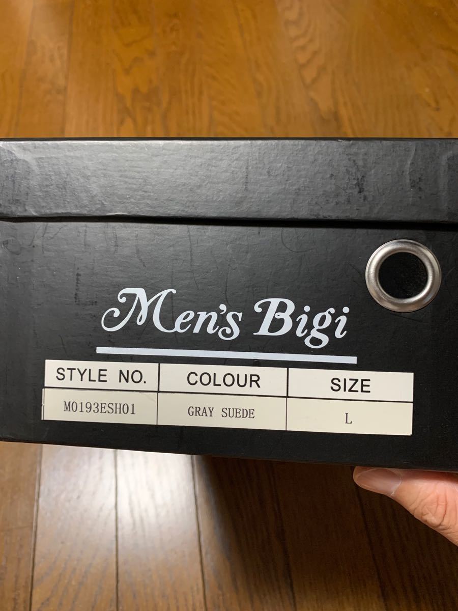 Men's Bigi メンズビギ 新品 定価26400円 レザースニーカー L ウイングチップ 通勤