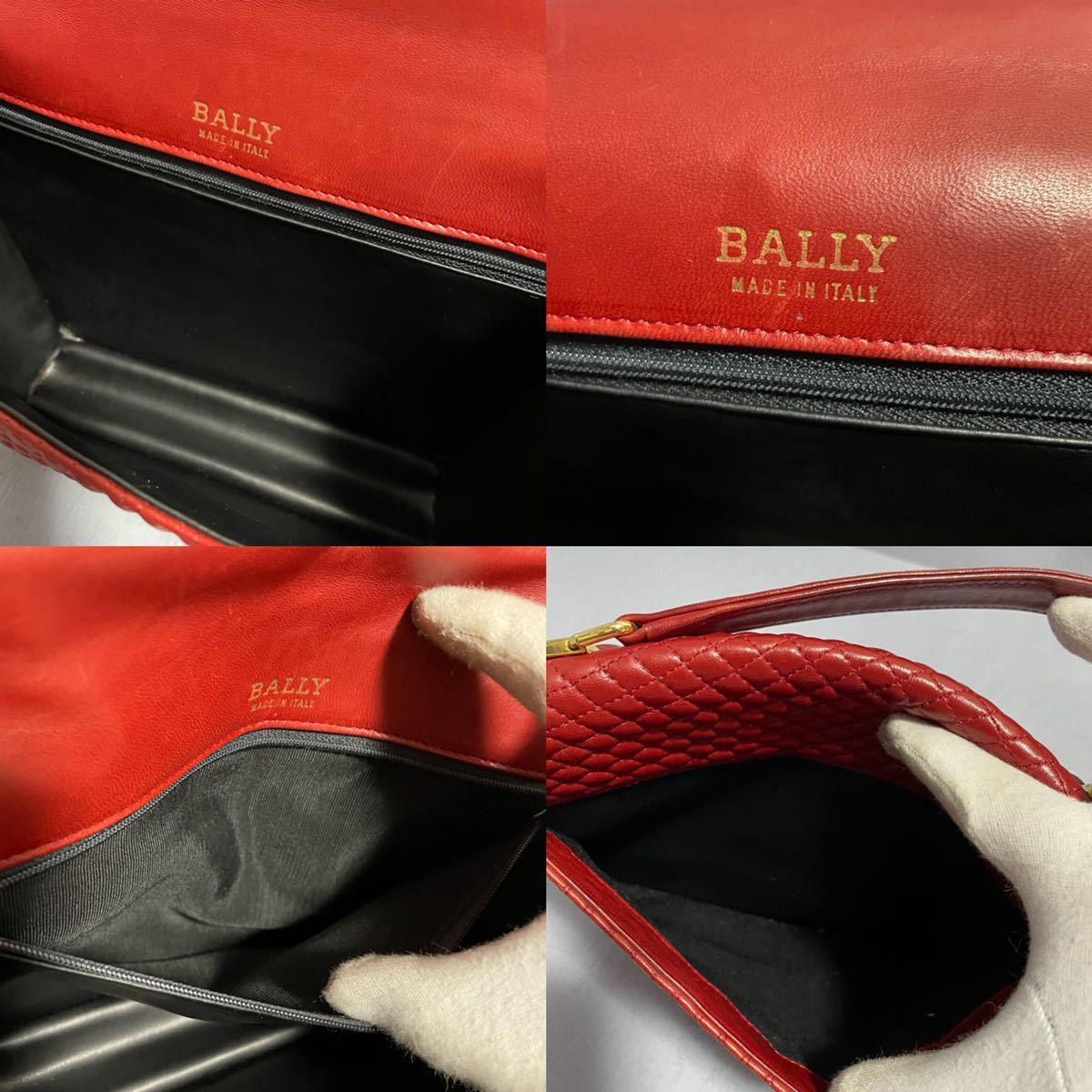 1円スタート】美品 BALLY バリー ハンドバッグ オールレザー