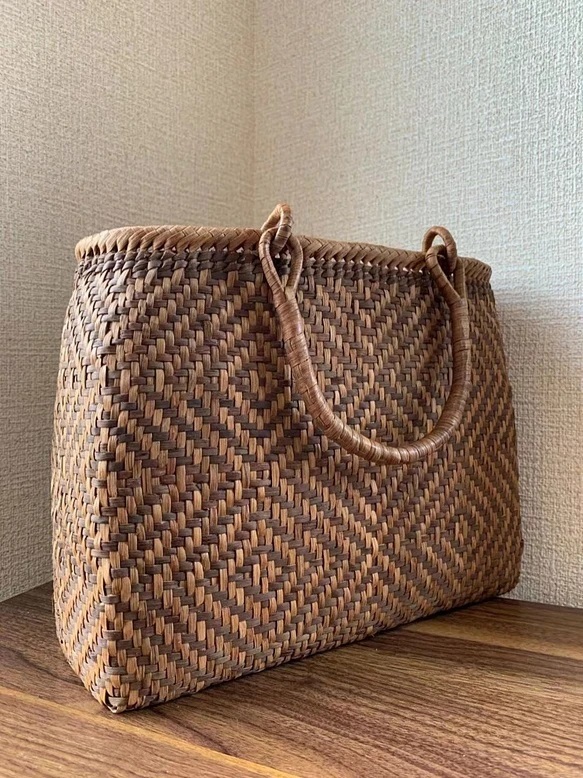  mountain .. mountain .. basket bag handmade mountain ... bag two kind raw materials inside cloth equipped 