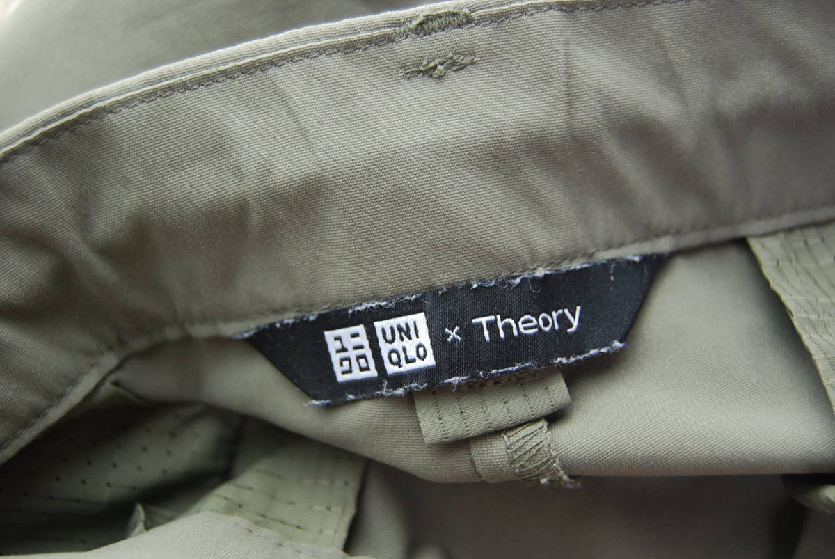 220706_2716> Uniqlo × theory SHORTS olive green group color size S > used 