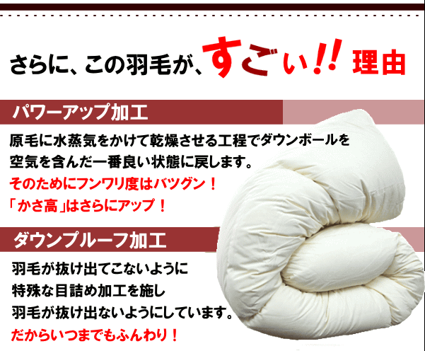 羽毛布団 セミダブル イングランド産ホワイトダック 90% ダウン