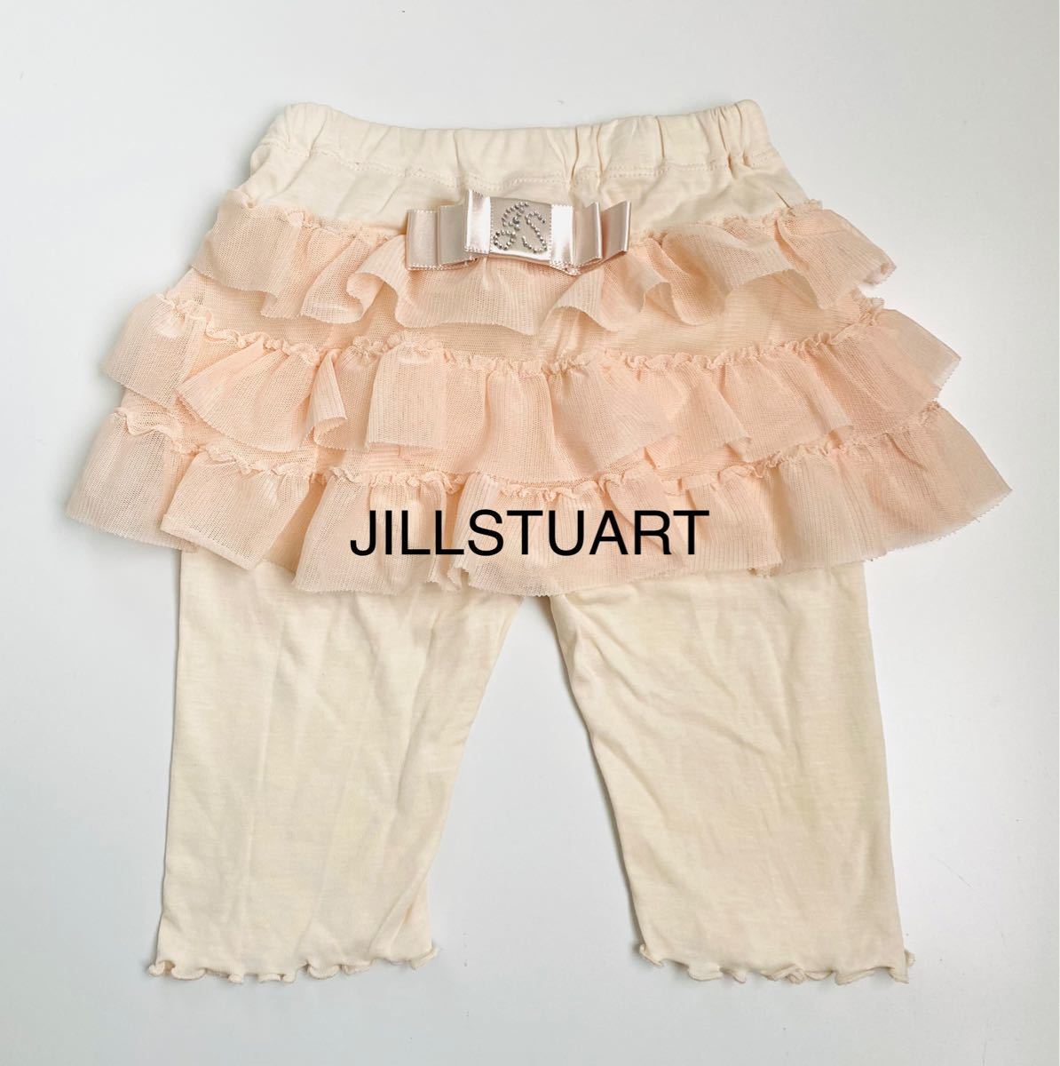 Paypayフリマ ジルスチュアート Jillstuart フリル付きスパッツ 可愛いすぎるパンツ ラインストーン リボン 子供服 キッズ90センチ